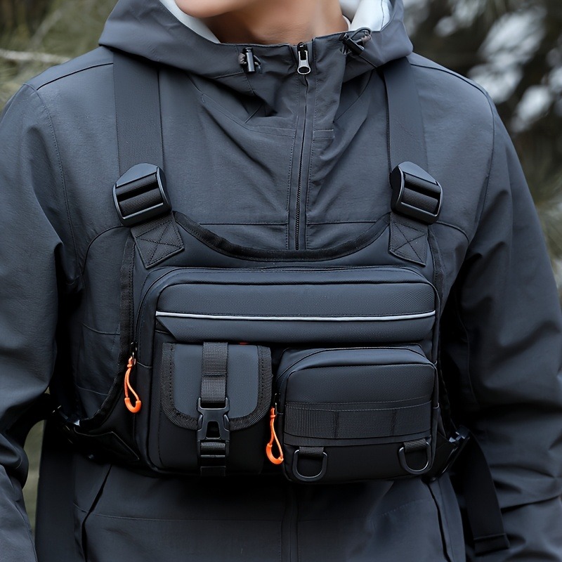 Fishing Kit Compact - Men's Tactical Chest Bag, Running And