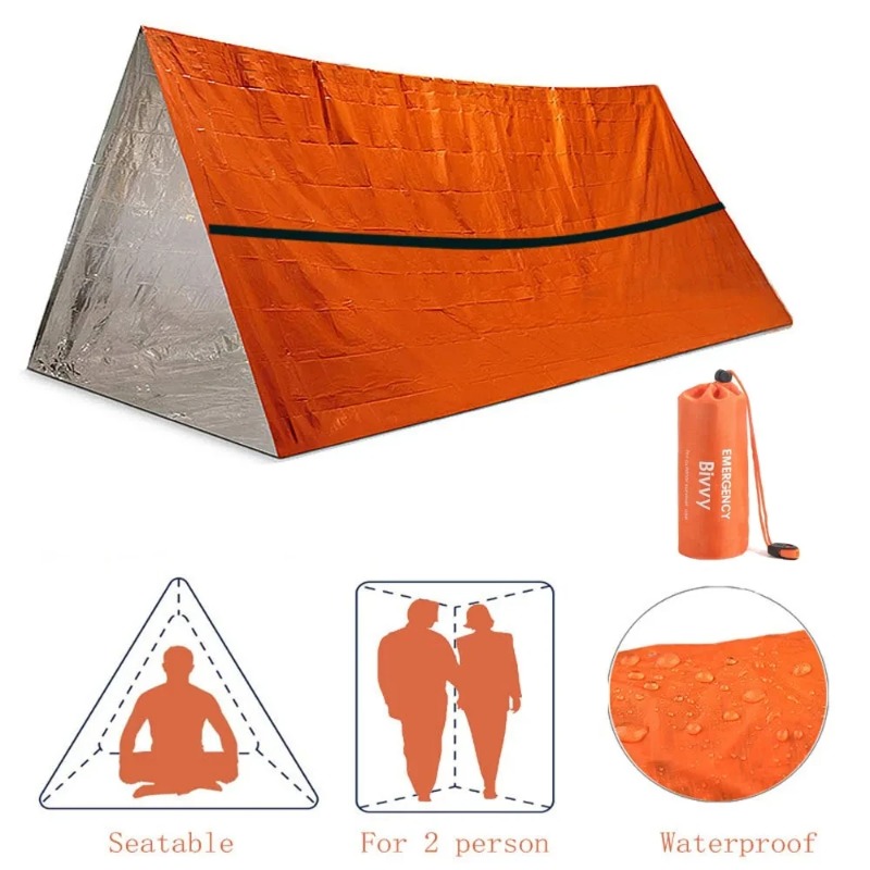 Emergency Mylar Tent - 2 Person Emergency Shelter Bivy Survival