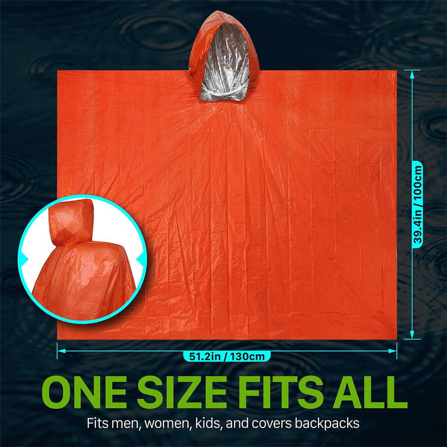 3/5-Pack Emergency Poncho Set  - Emergency Poncho Rain review and price