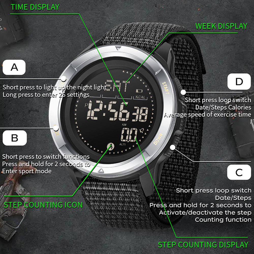 SANDA Brand Electronic Watches - Compass Lensatic review and price
