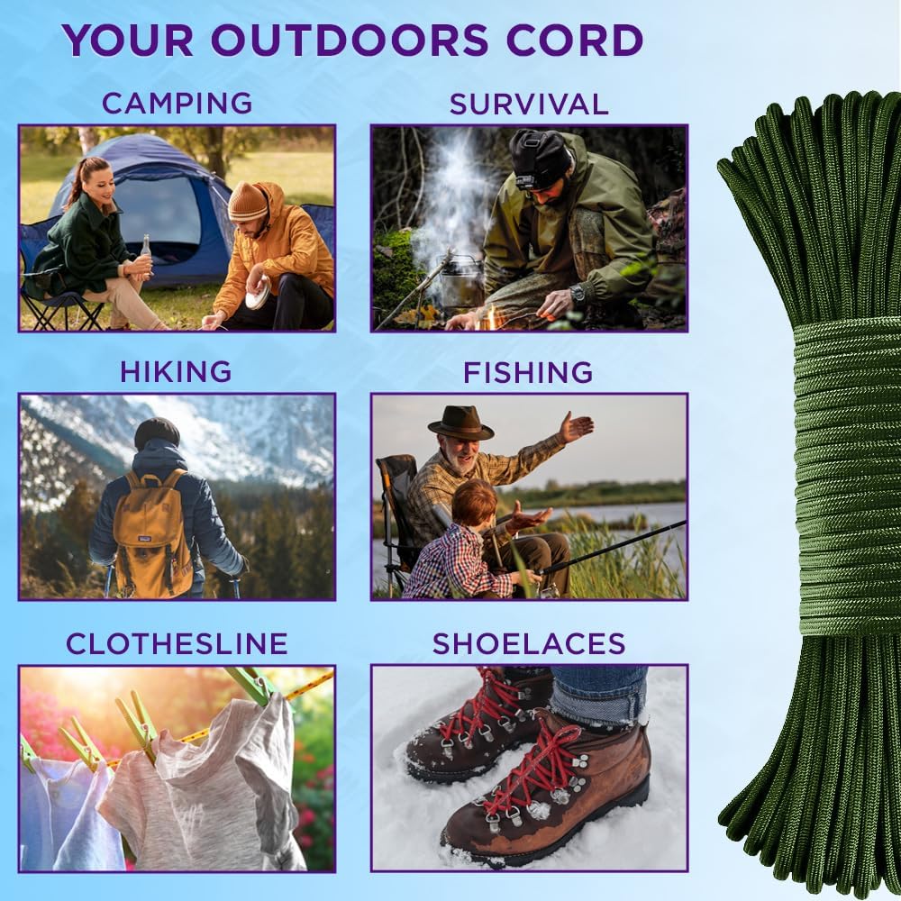 Reflective Paracord Rope 1000f - Para Cord 1000Ft review and price