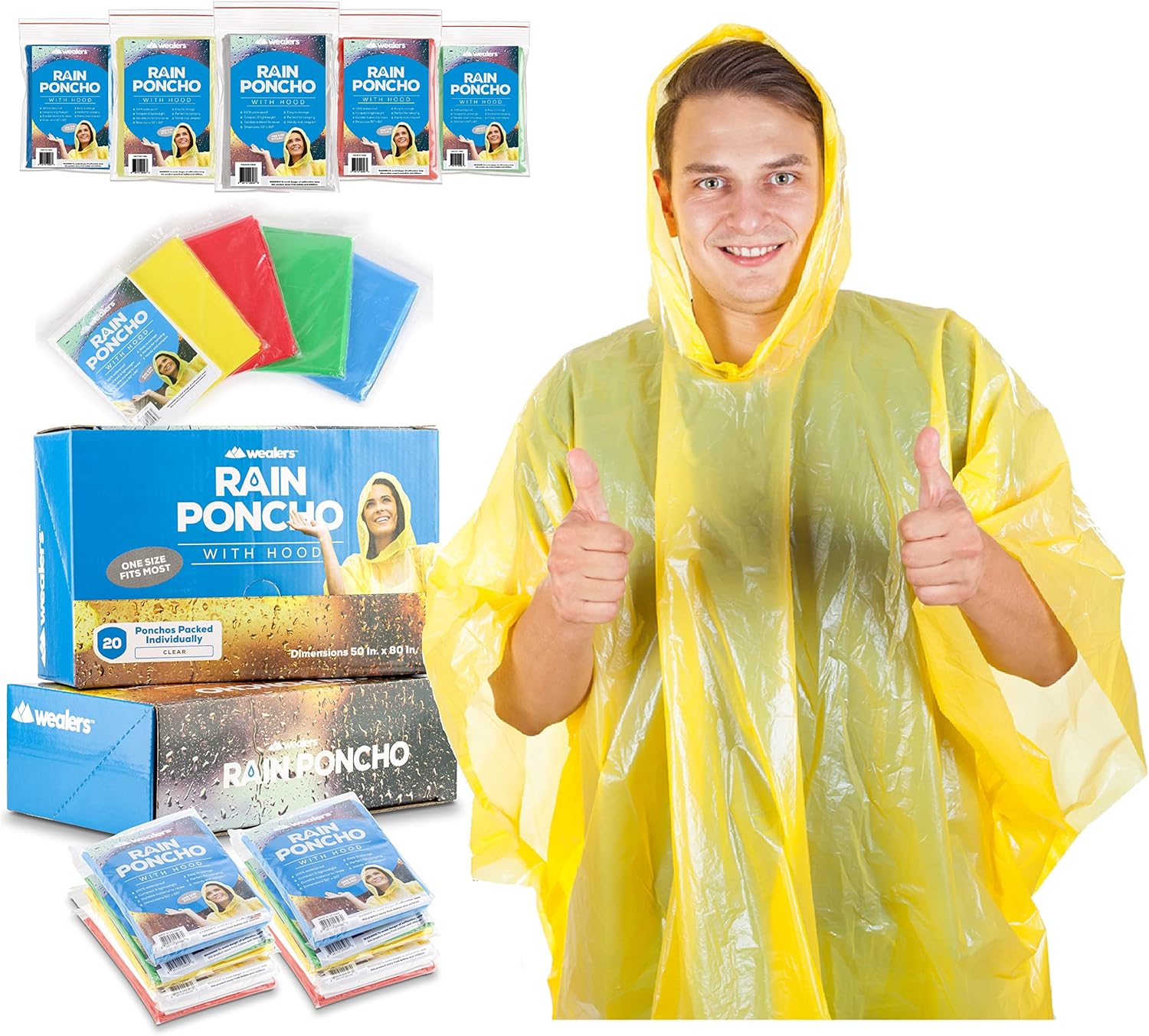 Rain Ponchos for Adults Teens  - Emergency Poncho Rain review and price