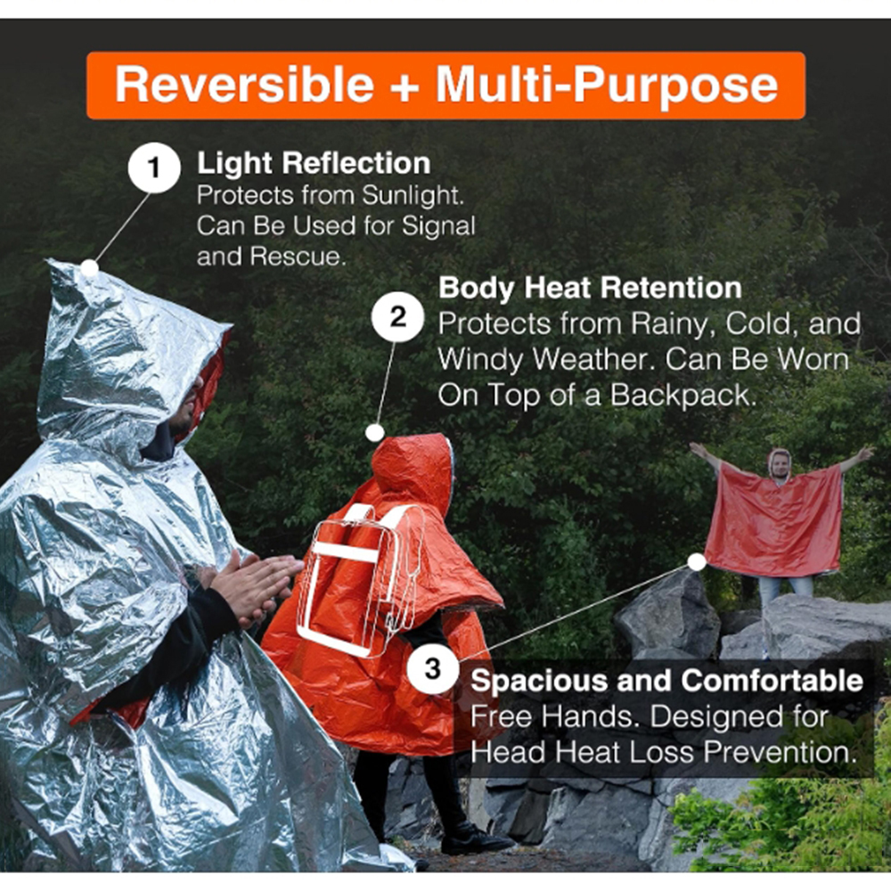 Portable Outdoor Emergency Rai - Emergency Poncho Rain review and price