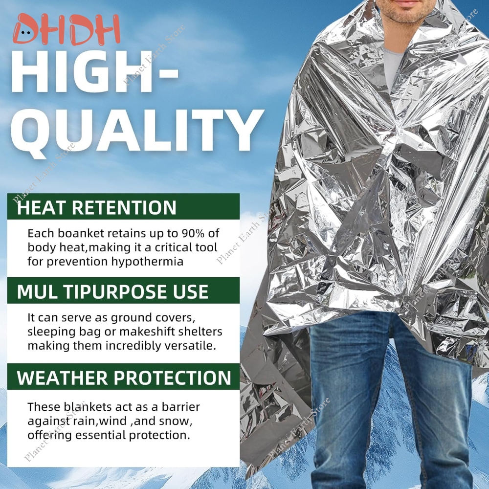 Emergency Thermal Blanket 5/10 - Survival Blanket Reflective review and price