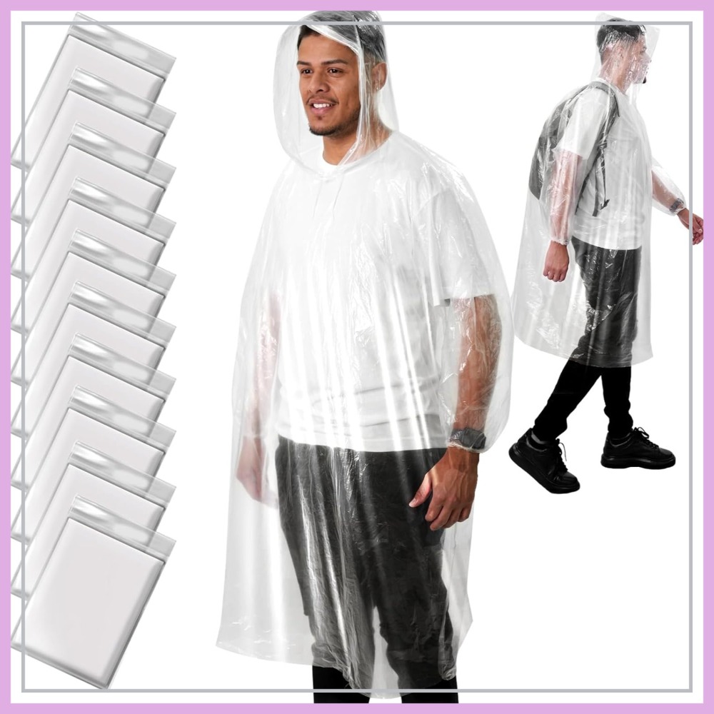 Disposable Rain Poncho for Adu - Emergency Poncho Rain review and price
