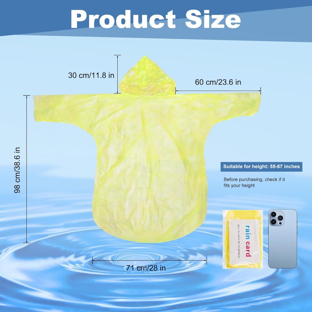twoworld 30 Pcs Disposable Rai - Emergency Poncho Rain review and price