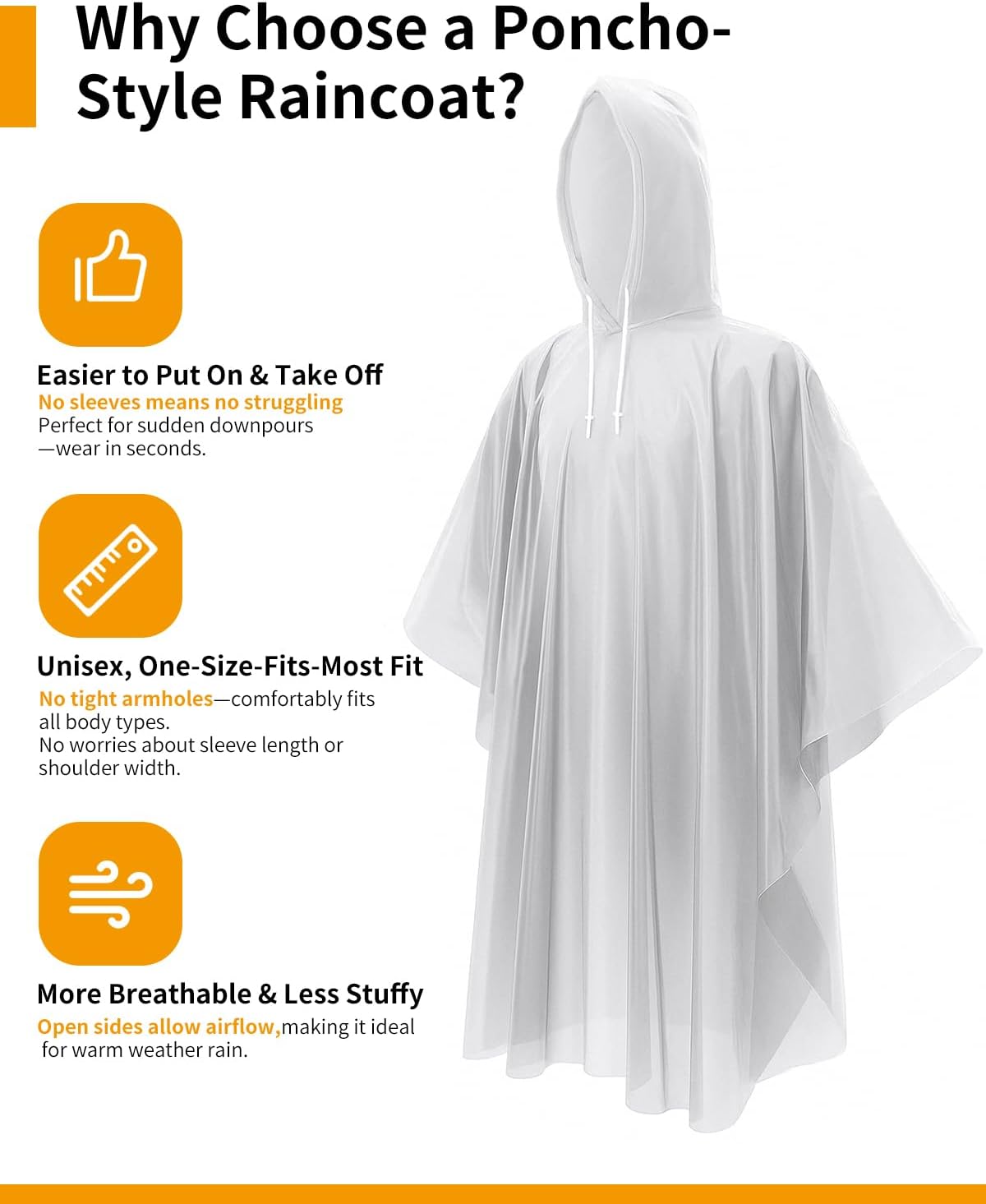 Extra Long Rain Ponchos for Ad - Emergency Poncho Rain review and price
