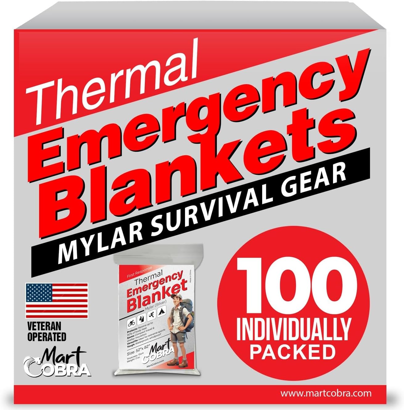 100-Pack Reflective Thermal Bl - Survival Blanket Reflective review and price
