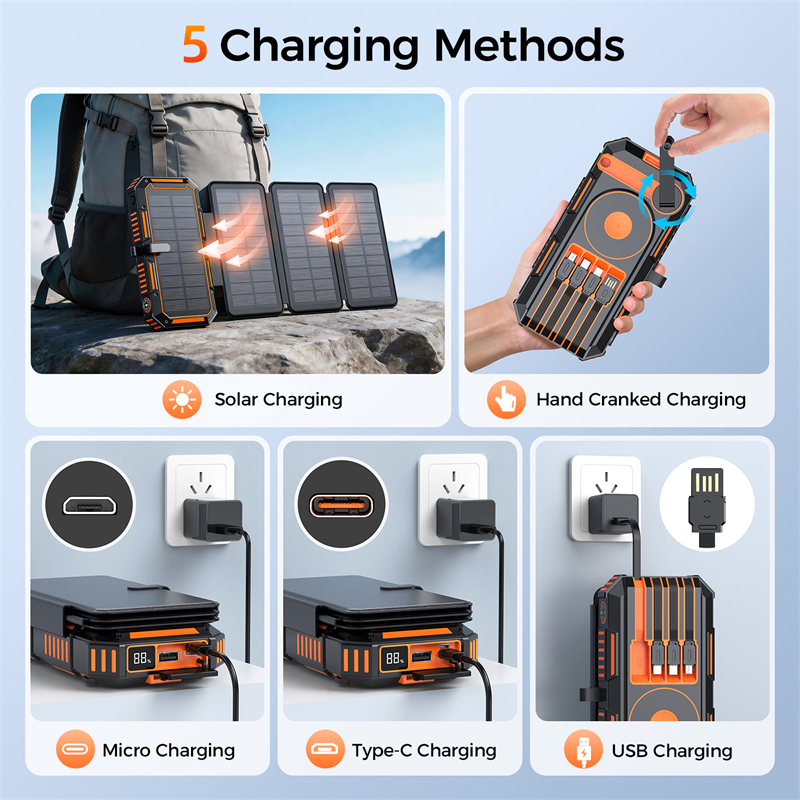 20000mAh Hand Crank Solar Powe - Solar Emergency Charger review and price