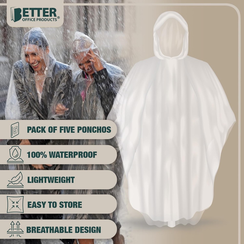 Better Office Products Disposa - Emergency Poncho Rain review and price