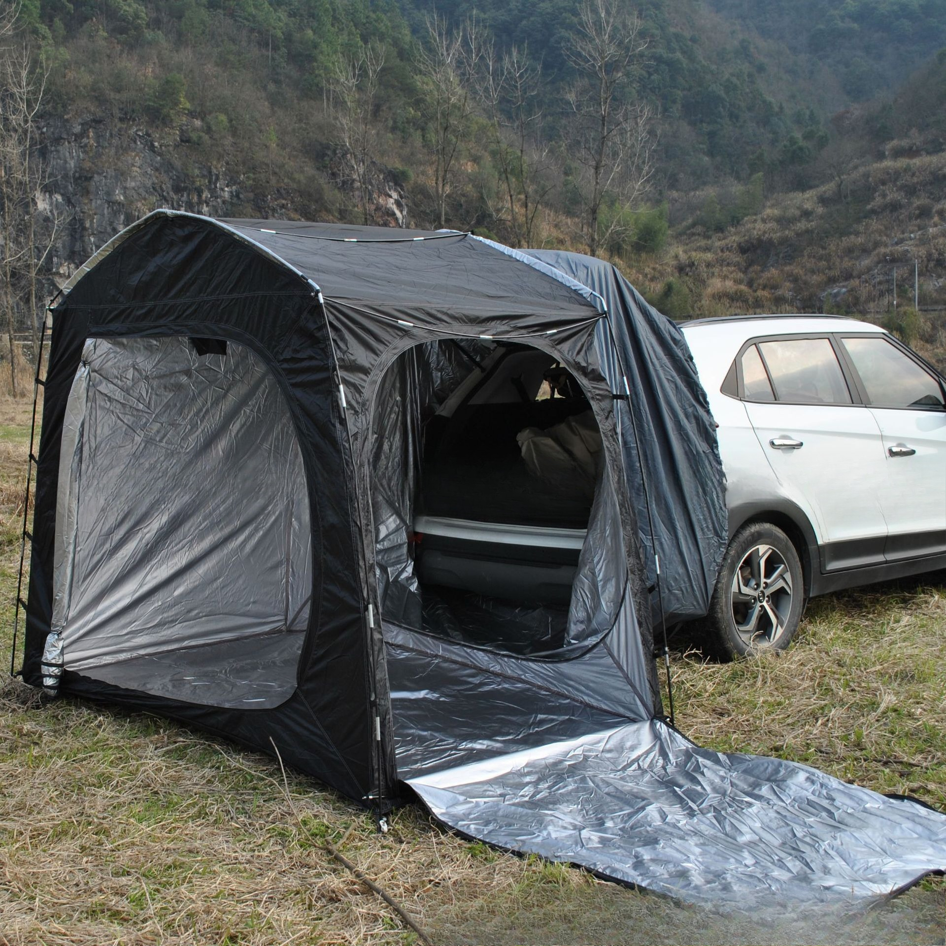 Easy to store full-model rear  - Emergency Mylar Tent review and price