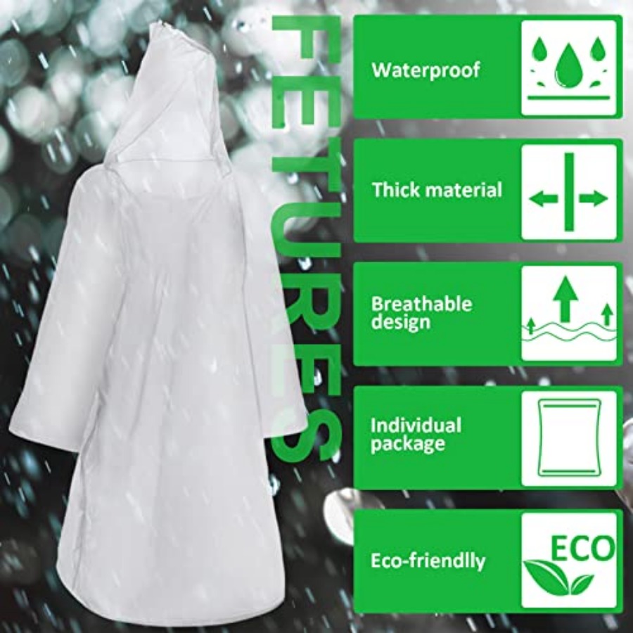 150 Pcs Disposable Rain Poncho - Emergency Poncho Rain review and price