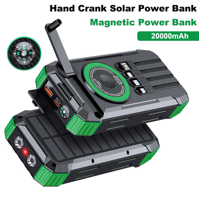 20000mAh Hand Crank Solar Powe - Solar Emergency Charger review and price