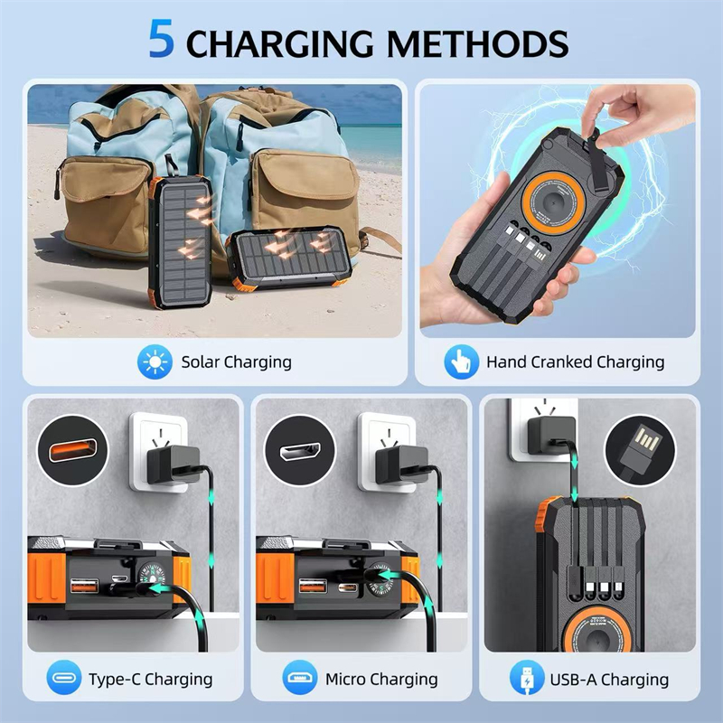 20000mAh Hand Crank Solar Powe - Solar Emergency Charger review and price