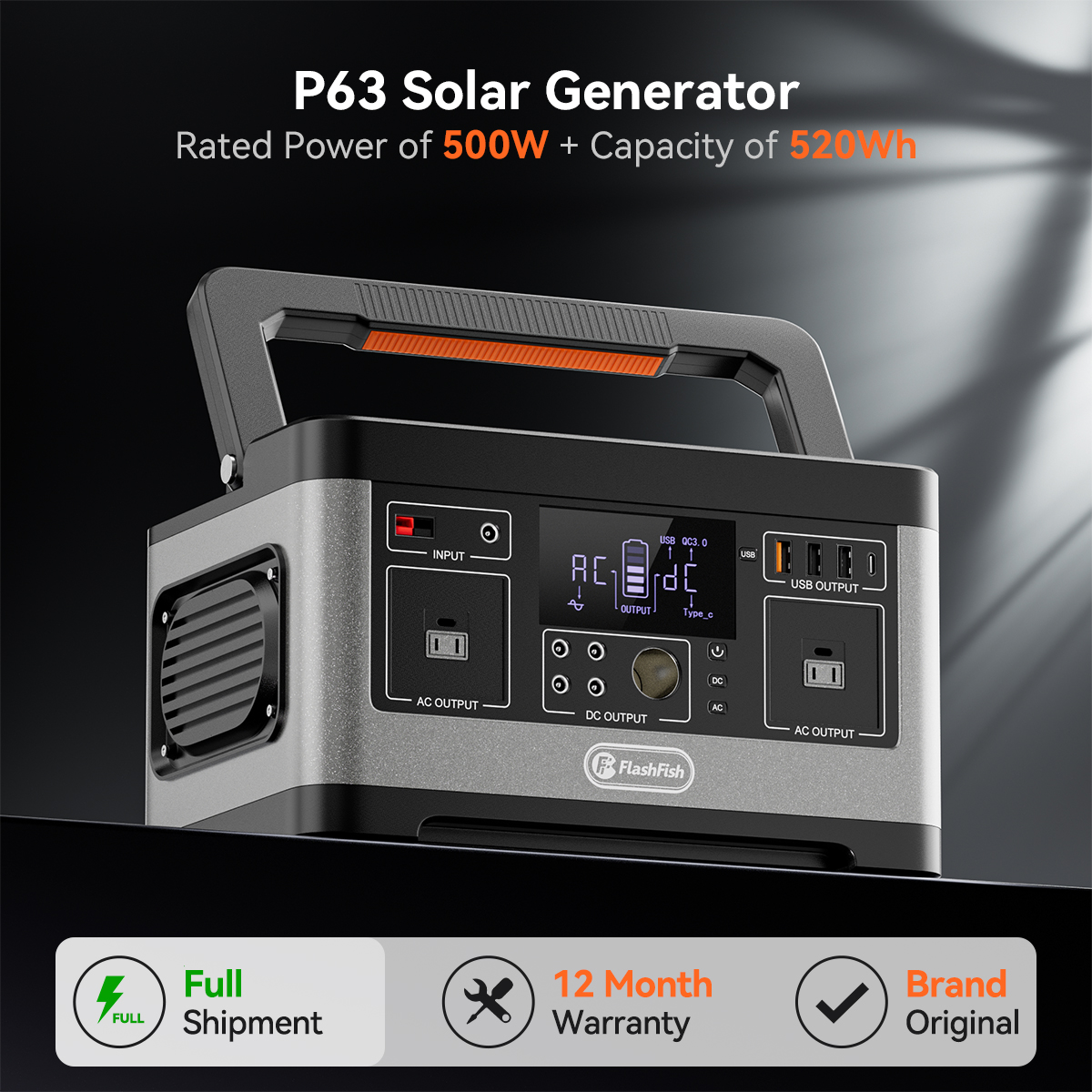 FF FlashFish P63 Portable Powe - Solar Emergency Charger review and price