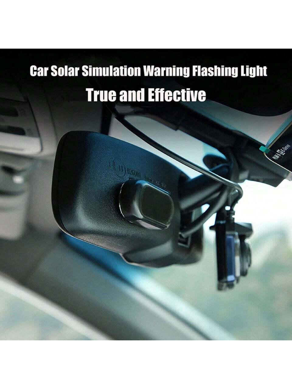 1PCS Black Shell Fake Solar Po - Sos Light Strobe review and price