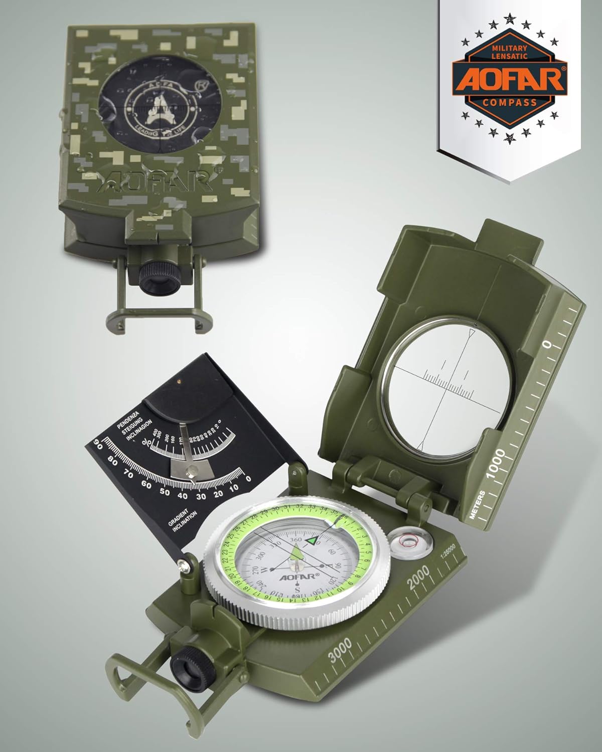 Military Compass for Hiking, L - Compass Lensatic review and price
