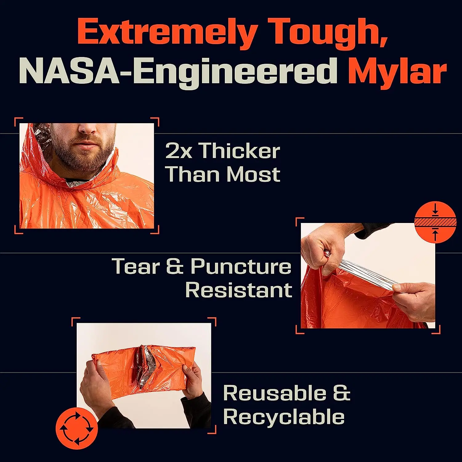 LIFE Emergency Survival Poncho - Survival Blanket Reflective review and price